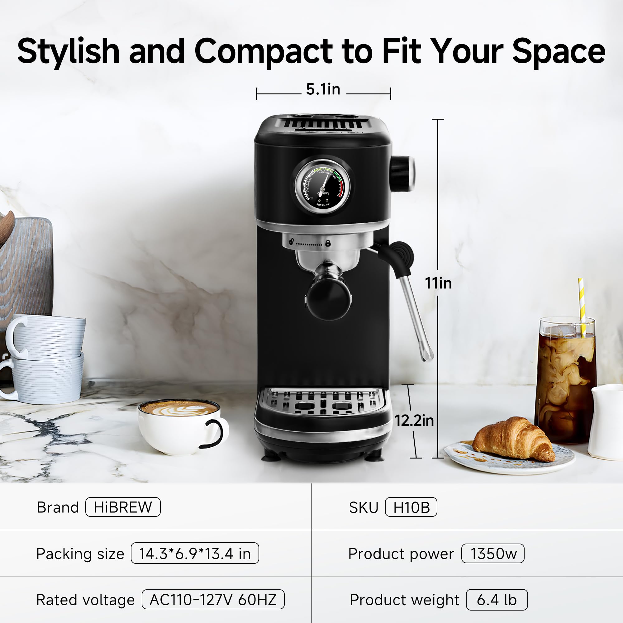 HiBREW H10B, Slim Espresso Machine – HiBREW USA Officials Store