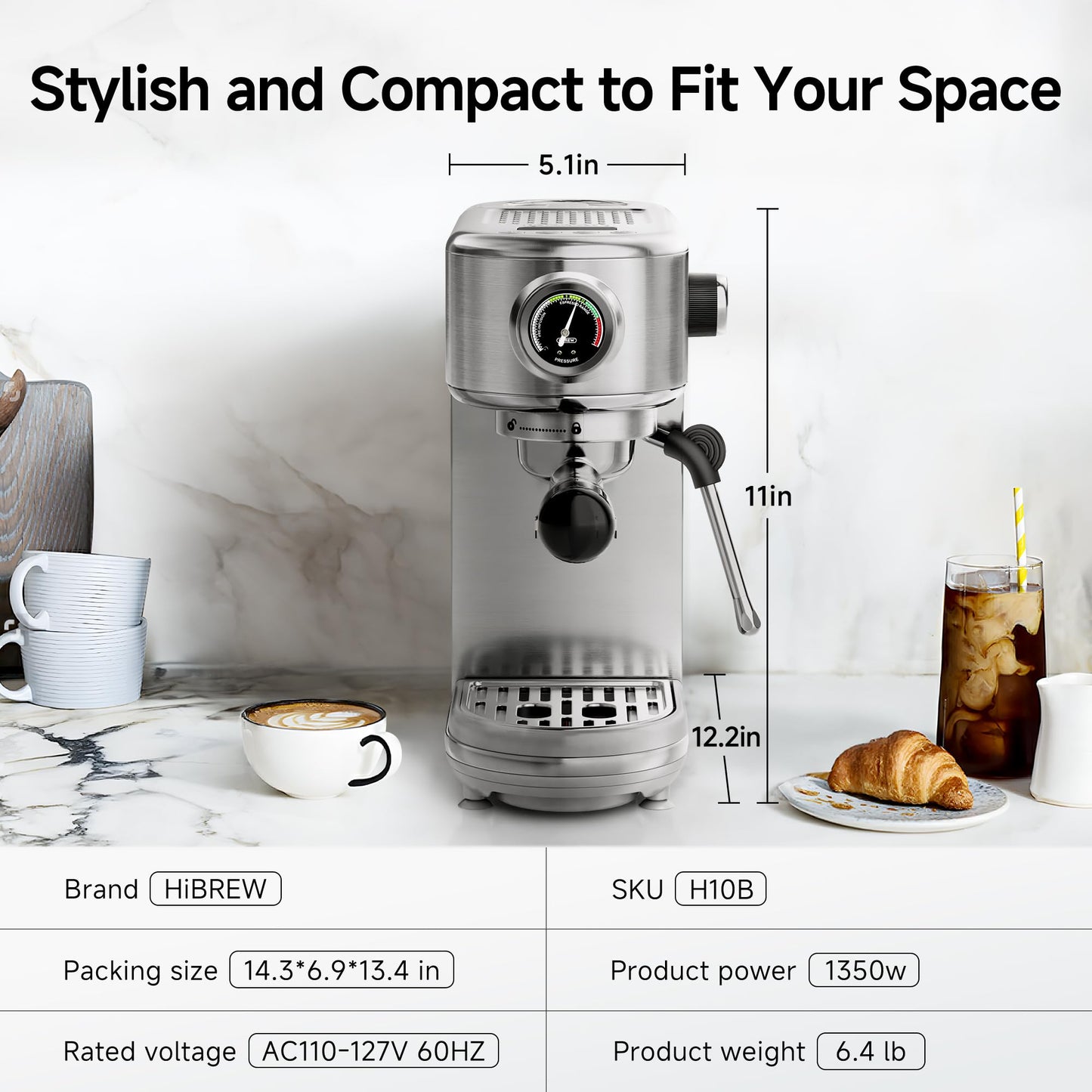 H10B, Slim Espresso Machine